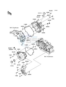 NINJA 250R EX250KCF GB XX (EU ME A(FRICA) drawing Engine Cover(s)