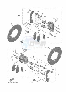 YXE850EN YXE85WPHM (BAND) drawing REAR BRAKE CALIPER