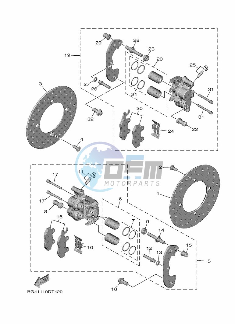 REAR BRAKE CALIPER