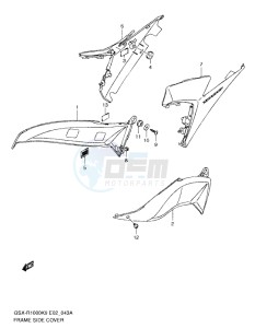 GSX-R1000 drawing FRAME SIDE COVER (MODEL K9)