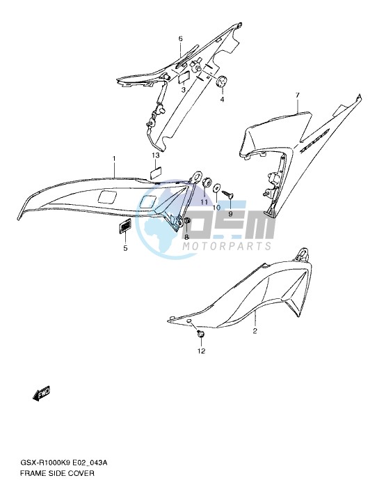 FRAME SIDE COVER (MODEL K9)