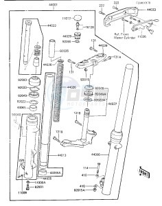 KZ 750 K [LTD BELT] (K1-K2 K2 CAN ONLY) [LTD BELT] drawing FRONT FORK