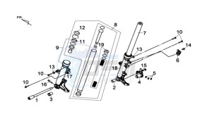 MAXSYM 600 I ABS EXECUTIVE SPORT L6 drawing FRONT FORK / STEERING HEAD BEARING