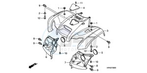 TRX420TMA Australia - (U / 2WD) drawing FRONT FENDER