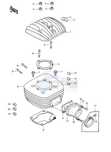 KE 175 D [KE175] (D2-D3) [KE175] drawing CYLINDER HEAD_CYLINDER_REED VALVE -- 80-81 KE175-D2_D3- -