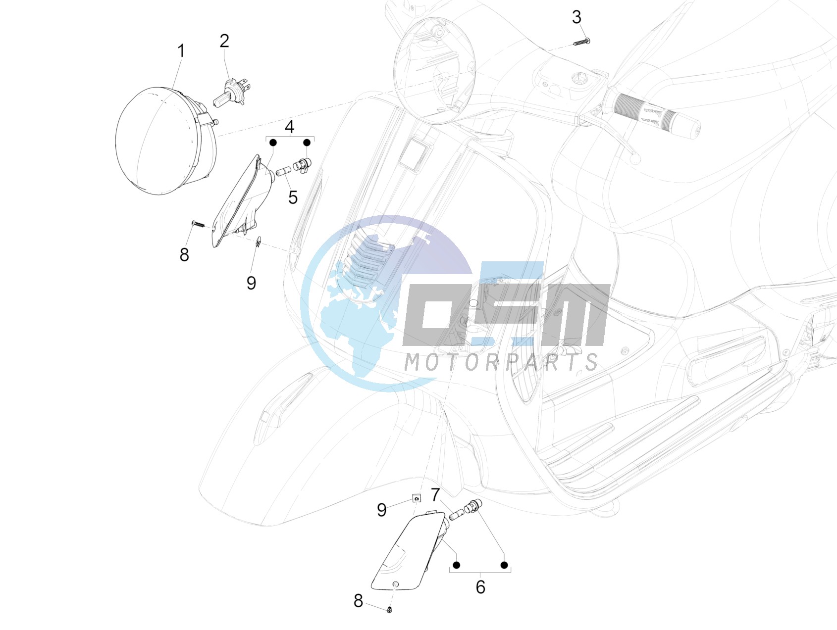 Front headlamps - Turn signal lamps