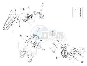 DORSODURO 900 E4 ABS (NAFTA) drawing Front mudguard-Pillar