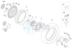 946 125 4T 3V ABS (EMEA, APAC) drawing Rear wheel