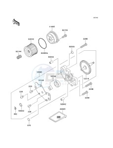 KLX 300 A [KLX300R] (A6F-A7A) A7F drawing OIL PUMP