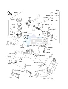 ZR 1000 B [Z1000 EUROPEAN] (B7F-B9F) 0B9F drawing FRONT MASTER CYLINDER