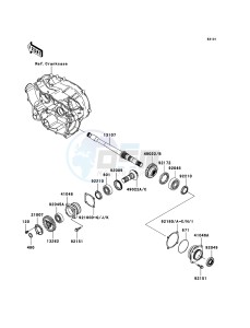 KVF360 4x4 KVF360A7F EU GB drawing Front Bevel Gear