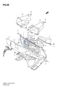 AN650 (E3-E28) Burgman drawing FRONT BOX (AN650AL1 E33)