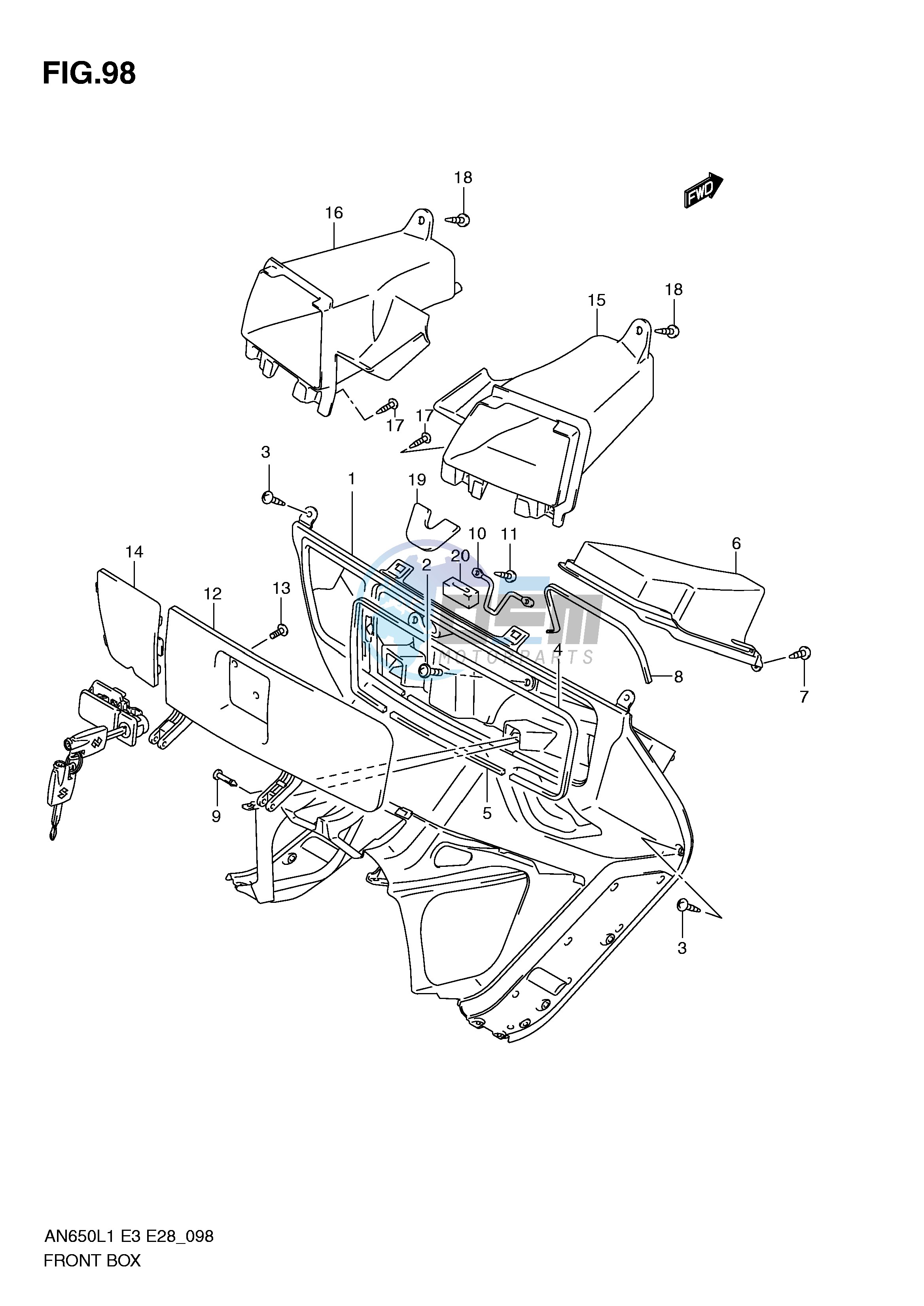 FRONT BOX (AN650AL1 E33)