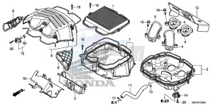 VFR1200XD CrossTourer - VFR1200X Dual Clutch 2ED - (2ED) drawing AIR CLEANER