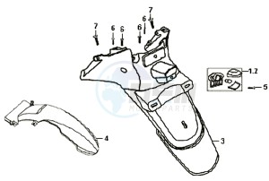 SYMPHONY 50 25KMH drawing REAR FENDER - MUDGUARD