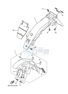 YBR125E YBR 125E (BN9M) drawing FENDER