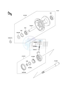 KLX 250 H [KLX250S] (H6F-H7F) H6F drawing FRONT HUB