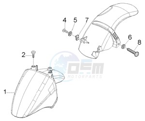 Fly 50 2t drawing Front and rear mudguard