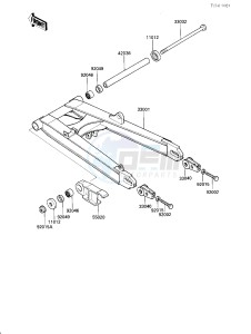 ZX 600 B [NINJA 600RX] (B1) [NINJA 600RX] drawing SWING ARM