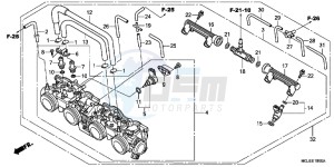 CBF1000FAC drawing THROTTLE BODY