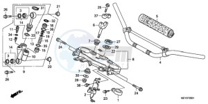 CRF450X9 U drawing HANDLE PIPE/TOP BRIDGE (CRF450X8,9)