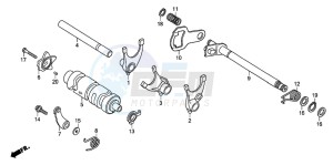 CG125ES drawing GEARSHIFT DRUM