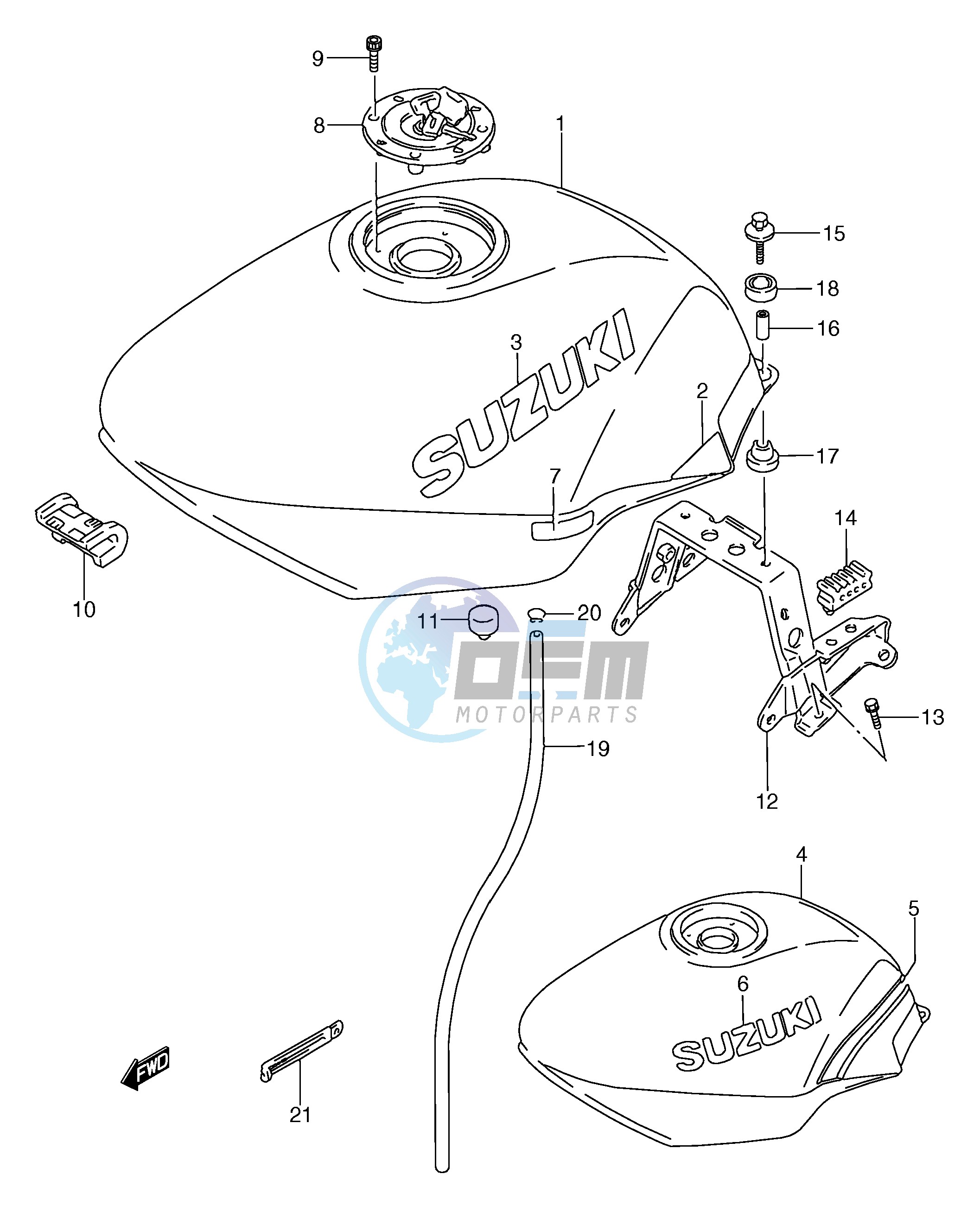 FUEL TANK (MODEL K L)