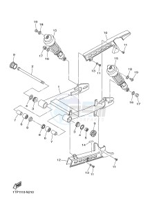 XVS950CU XV950 (1XC1) drawing REAR ARM & SUSPENSION