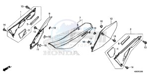 CRF250R Europe Direct - (ED) drawing SEAT/SIDE COVER