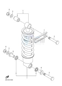 XJ6S ABS 600 (36D6) drawing REAR SUSPENSION