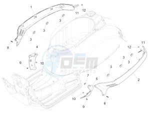 GTS 125 4T 3V ie Super (APAC) (RK, VT) drawing Side cover - Spoiler