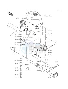 ZX 750 P [NINJA ZX-7R] (P1-P4) [NINJA ZX-7R] drawing FUEL EVAPORATIVE SYSTEM