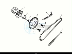 JET X 125I ABS (XH12WX-EU) (E5) (M1) drawing CAM SHAFT-CYL. HEAD L. SIDE COVER