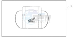 GL18009 UK - (E / AB MKH NAV) drawing SADDLEBAG COOLER