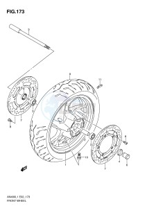 AN400 (E2) Burgman drawing FRONT WHEEL (AN400L1 E2)