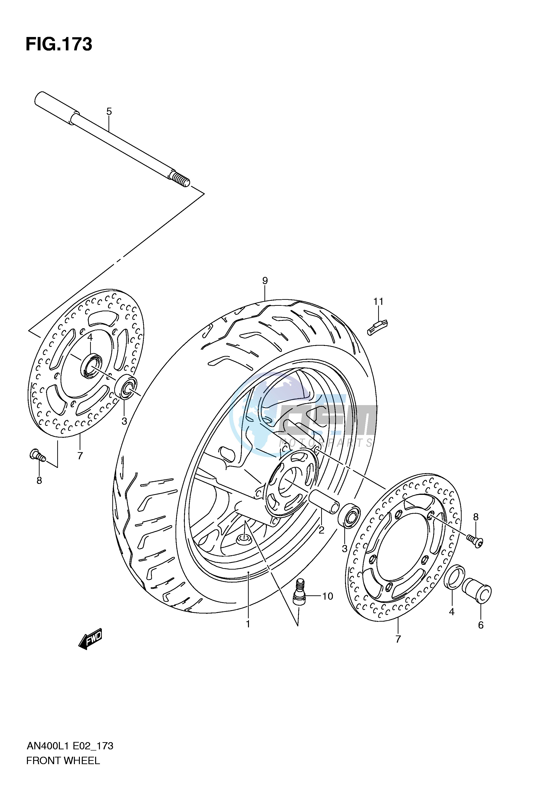 FRONT WHEEL (AN400L1 E2)