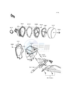 KX250F KX252AHF EU drawing Air Cleaner