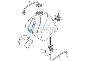 TT R 600 drawing FUEL TANK MY98