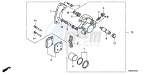 CRF150R9 Europe Direct - (ED / 2ED) drawing FRONT BRAKE CALIPER