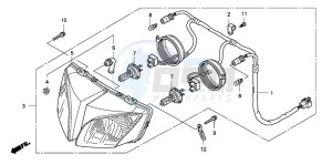 CBF1000 drawing HEADLIGHT