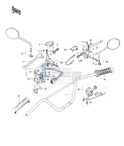 KE 125 A [KE125] (A3-A6) [KE125] drawing HANDLEBAR -- 76-79- -