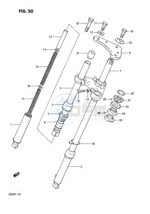 JR50 (P3) drawing FRONT FORK