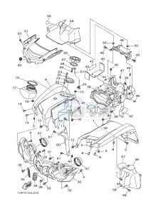 YFM550FWAD YFM550PF GRIZZLY 550 EPS (2LBA) drawing FRONT FENDER