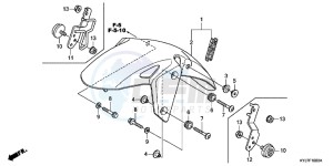 CBR250RB drawing FRONT FENDER