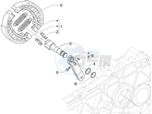 Zip 50 4T 25 Km-h (EMEA) drawing Rear brake - Brake jaw