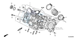 NC750SAF NC750S 4ED - (4ED) drawing CYLINDER HEAD