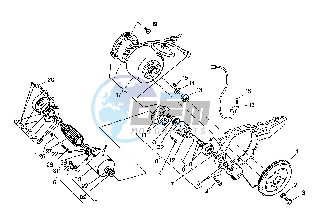 GENERATOR - STARTING MOTOR