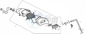 ATLANTIS BULLET - 50 cc VTHAL1AE2 Euro 2 2T AC ESP drawing Secondary air system (Positions)