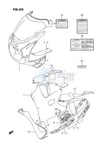 GSX-R750W (E2) drawing COWLING BODY (MODEL P M18,A5L)