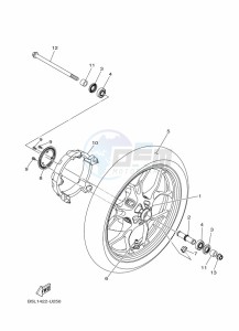 YZF250-A (B6P2) drawing FRONT WHEEL